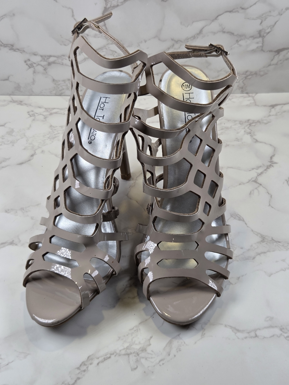 Hot Tomato  Cutout High Heel Sandals - Picture 2 of 11